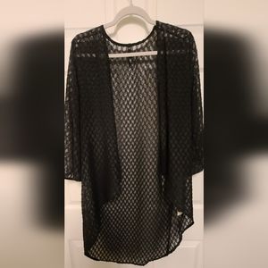 Black Sheer Kamino High Low Cover by Love Culture Size Medium